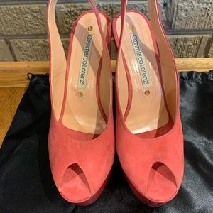 Hot pink Gianmarco Lorenzi Platform Pumps